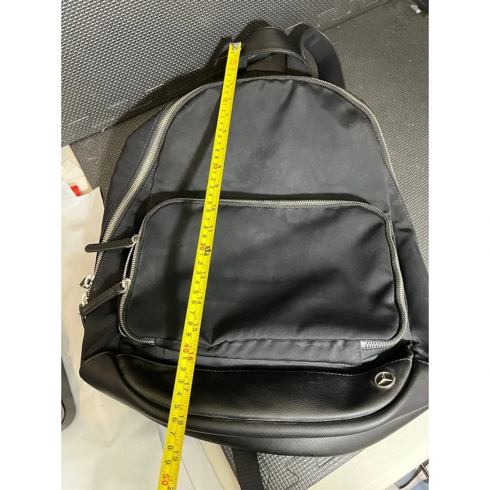 Haerfest Mercedes Benz Backpack Black Nylon Leather Trim Commuter Bag
